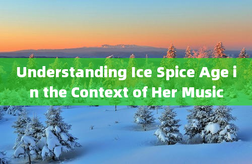 Understanding Ice Spice Age in the Context of Her Music